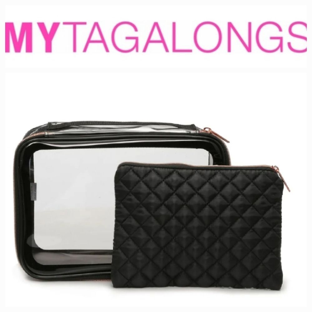 MyTagAlongs Clear Beauty Cube & Quilted Pouch